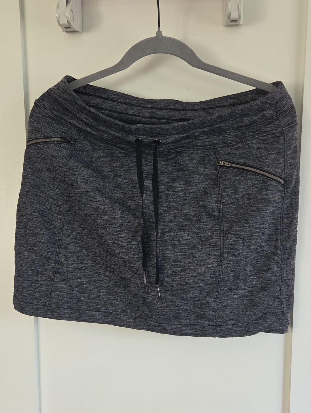 Athleta Charcoal Gray Drawstring Skort